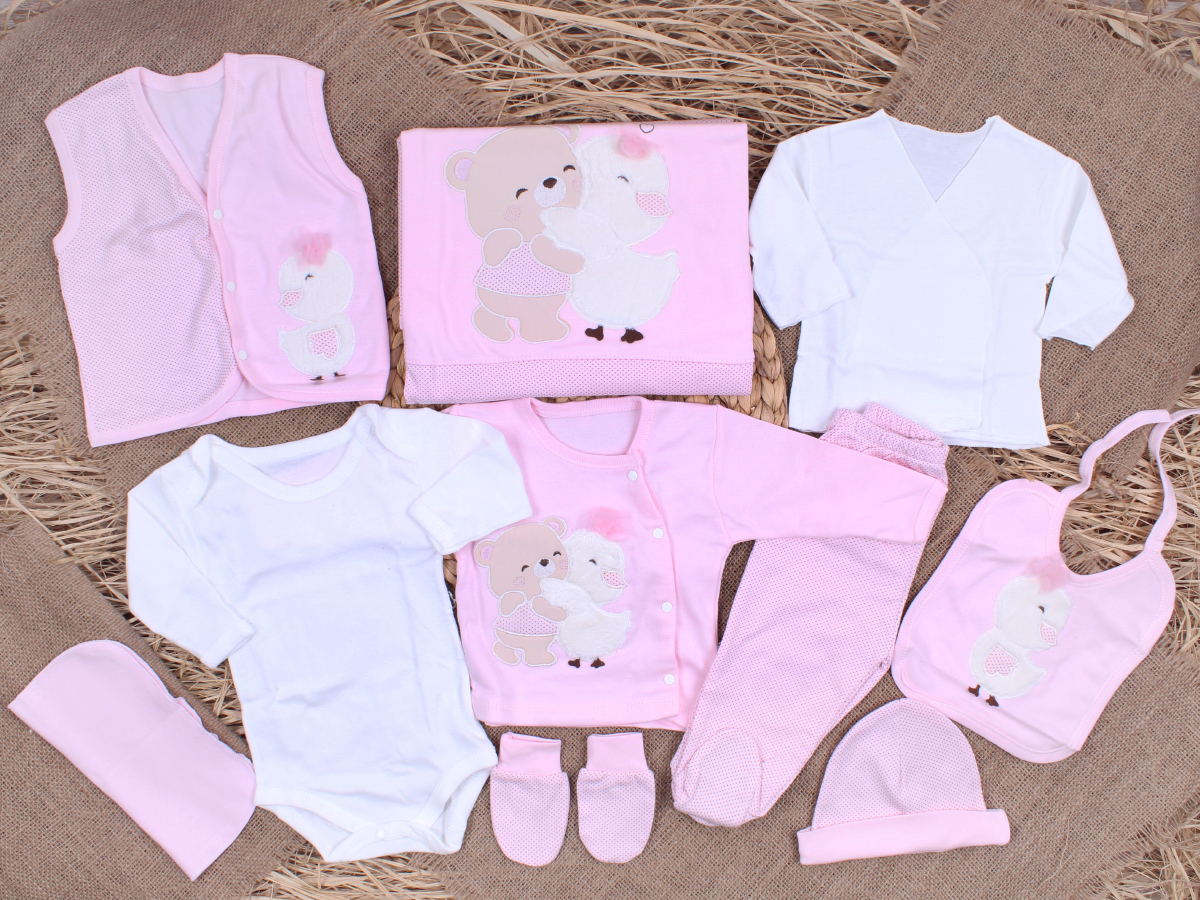  UNISEX 100% PAMUK SARILAN AYI TONTON 10LU SET 