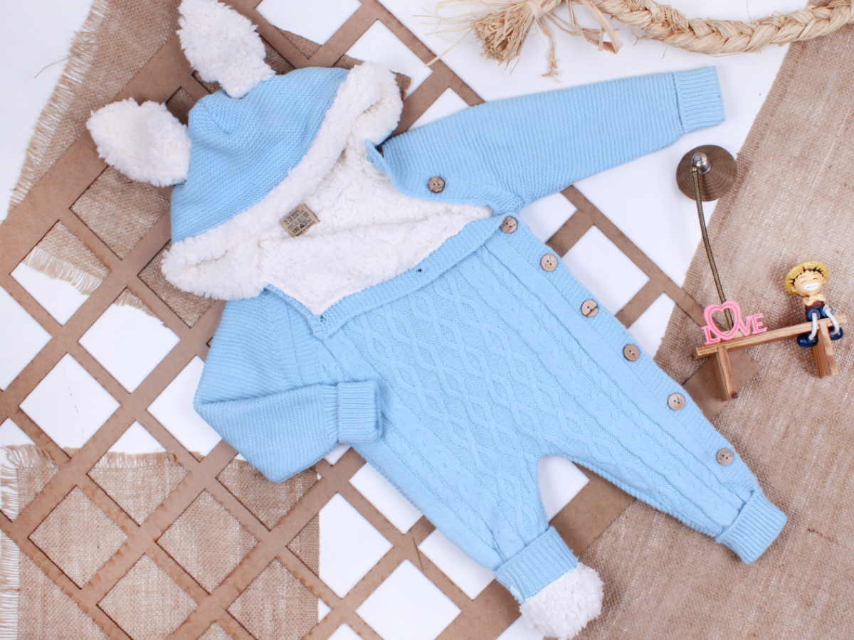  BEBE UNISEX 100% PAMUK ÖRGÜLÜ TULUM