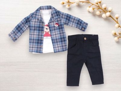 ERKEK EKOSE EKOSELİ FUTBOLCU AYICIK DESENLİ ERKEK 3LÜ TAKIM