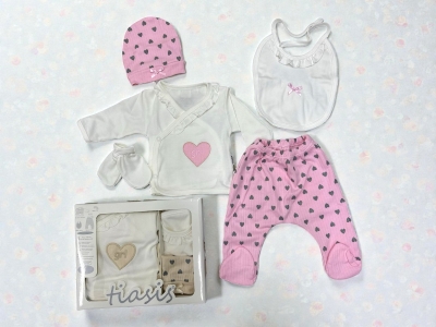 KıZ 100% PAMUK 5PARÇA ZIBIN SETİ  GİRL NAKIŞLI 