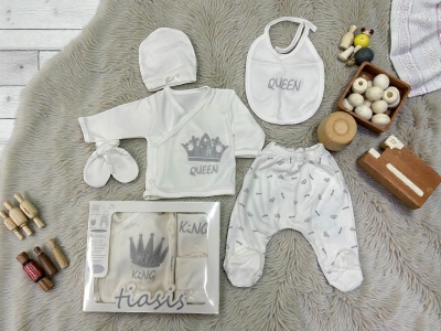 KıZ 100% PAMUK 5PARÇA ZIBIN SETİ  NEW QUEEN